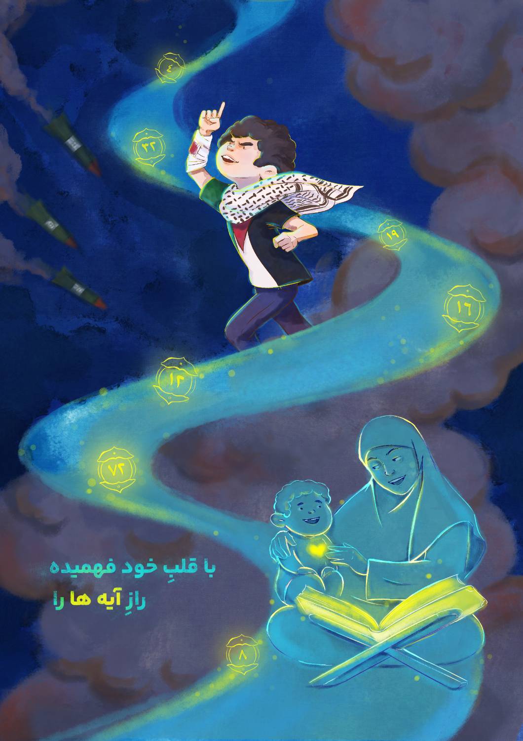 با قلب خود فهمیده راز آیه هارا