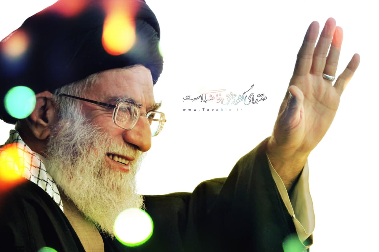 پوستر مقتدای کشور عشق خامنه ای است