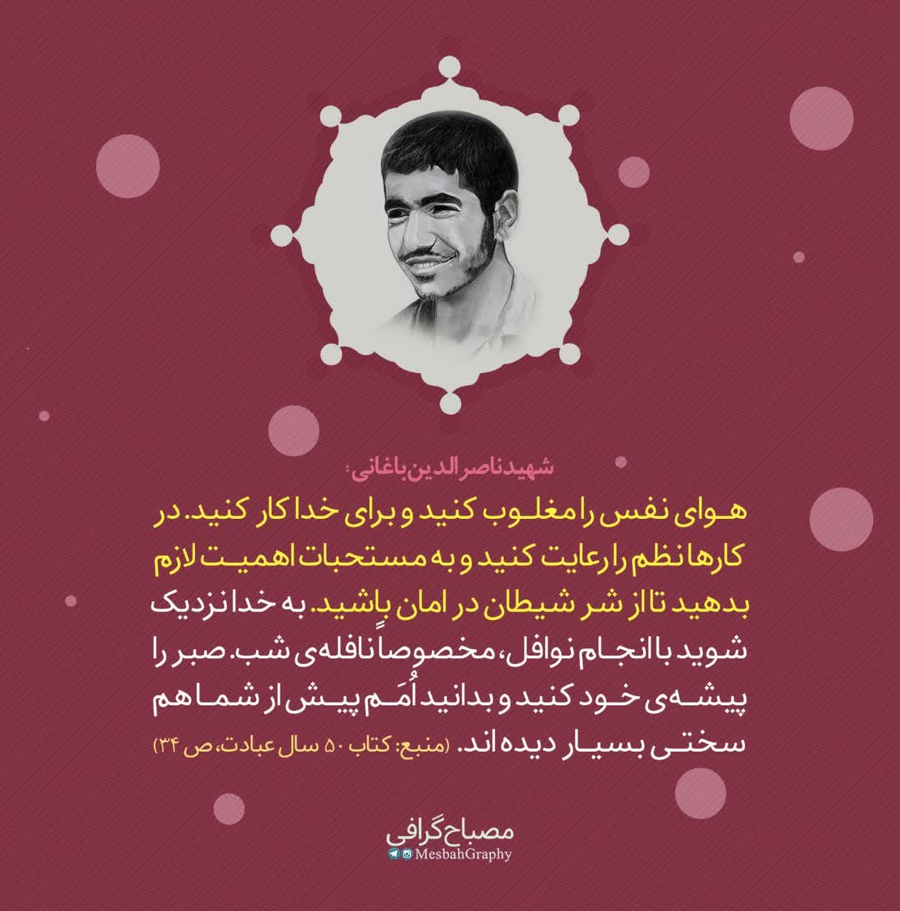 پوستر شهید ناصرالدین باغانی