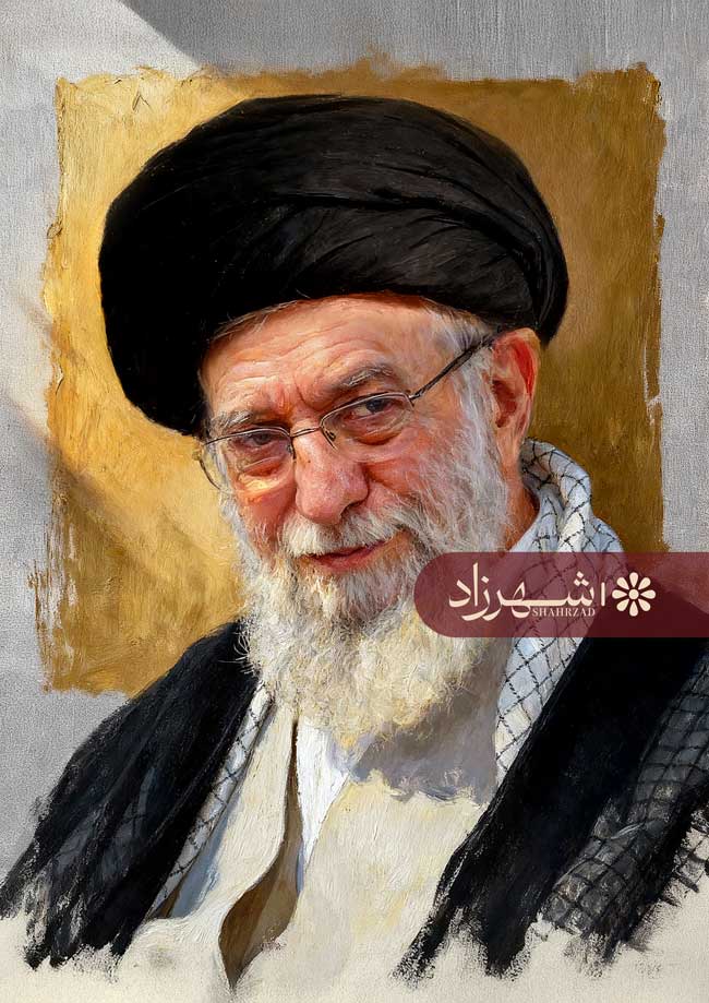 نقاشی دیجیتالی چهره رهبر معظم انقلاب 