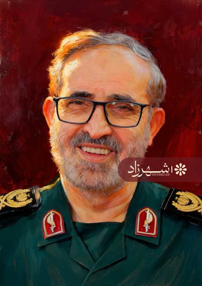 نقاشی چهره شهید علی شادمانی