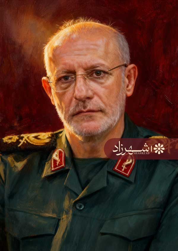 نقاشی چهره شهید غلامرضا محرابی