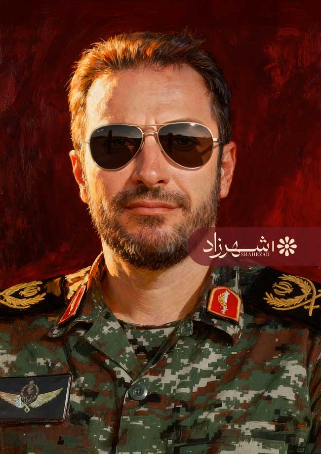 نقاشی چهره شهید داوود شیخیان