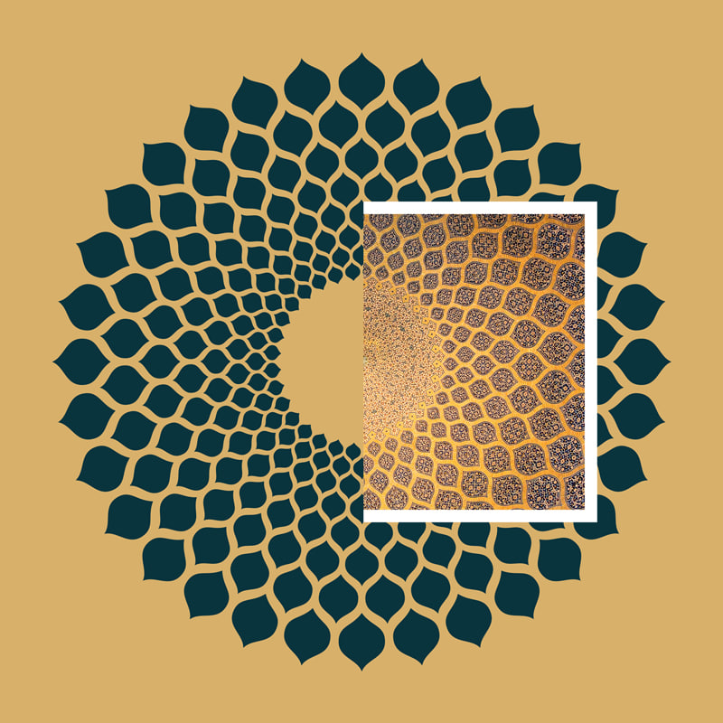 طرح وکتور سقف مسجد شیخ لطف الله