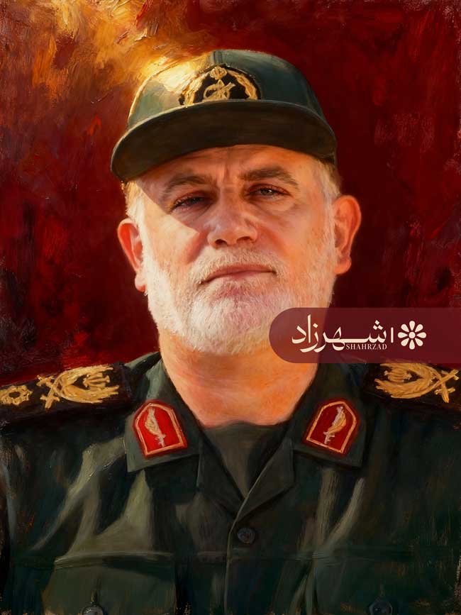 نقاشی چهره شهید عباس نیلفروشان