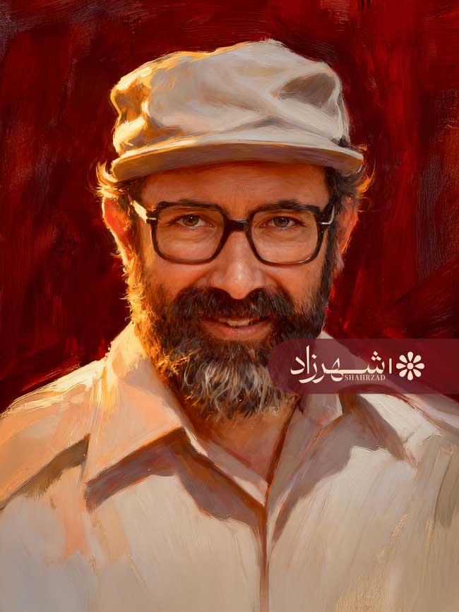 نقاشی چهره شهید دکتر مصطفی چمران