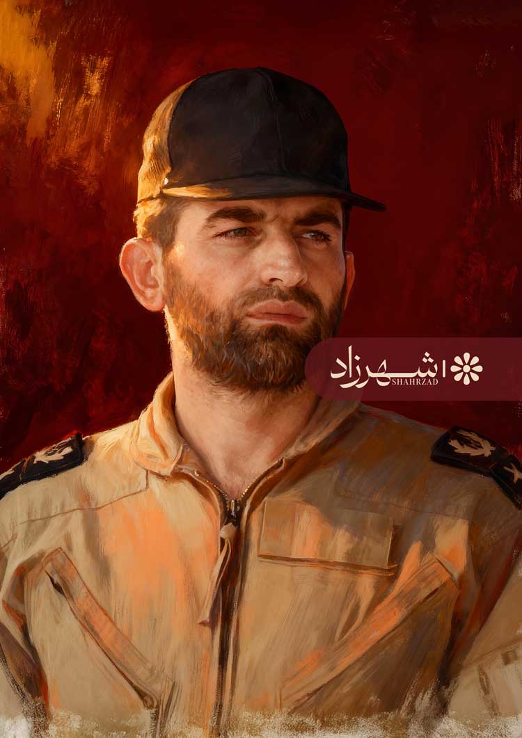 نقاشی چهره شهید عباس بابایی