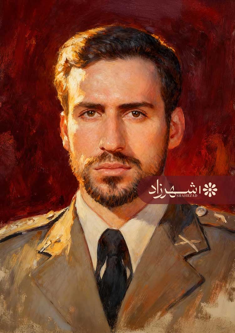 نقاشی چهره شهید احمد کشوری
