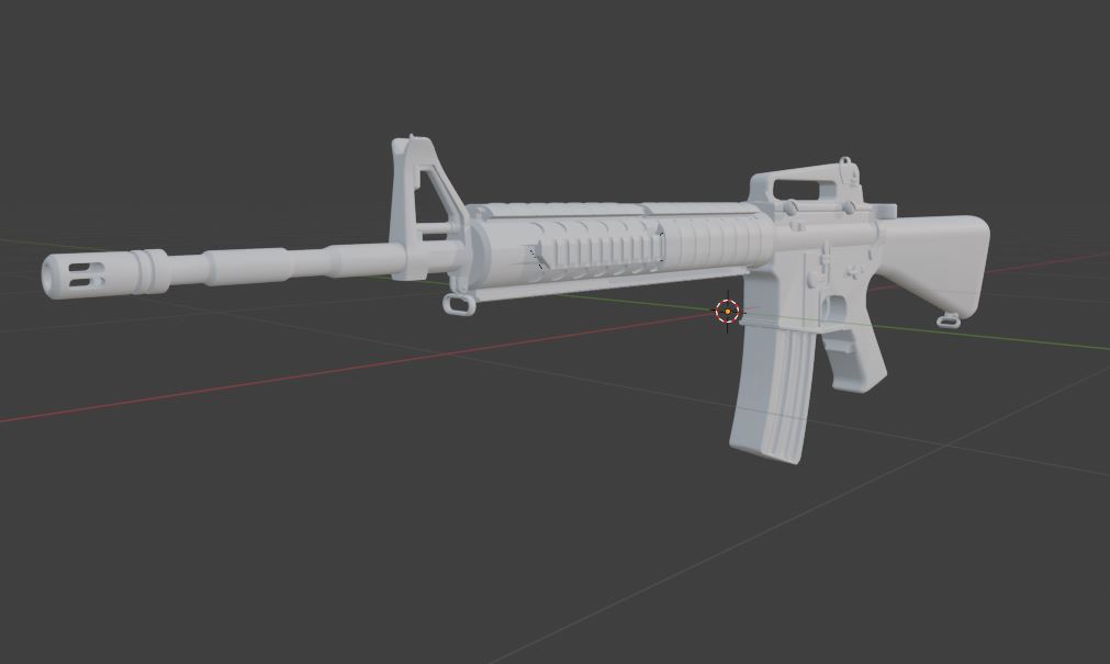 مدل سه بعدی اسلحه m16