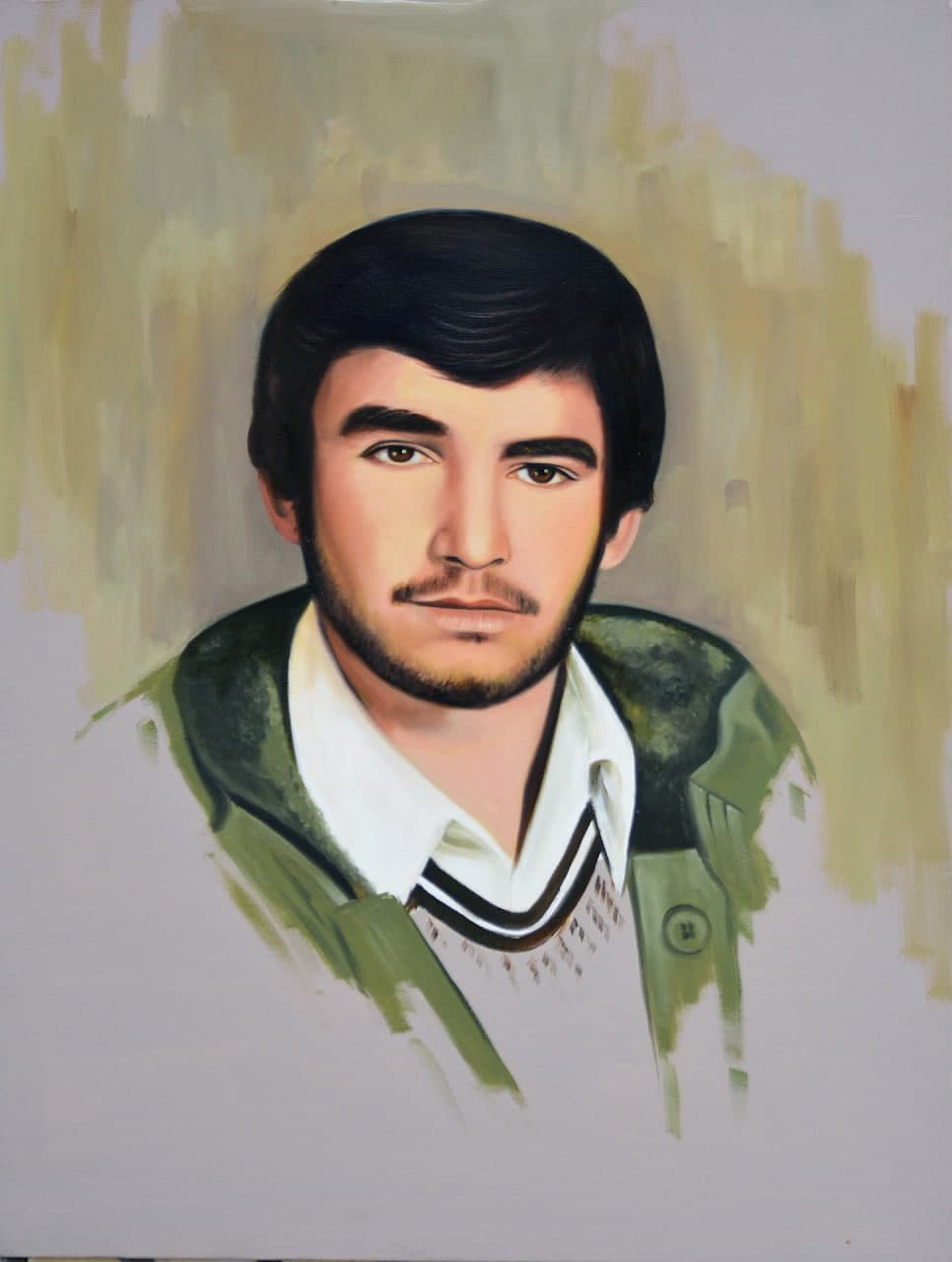 نقاشی چهره شهید عباس ذاکری