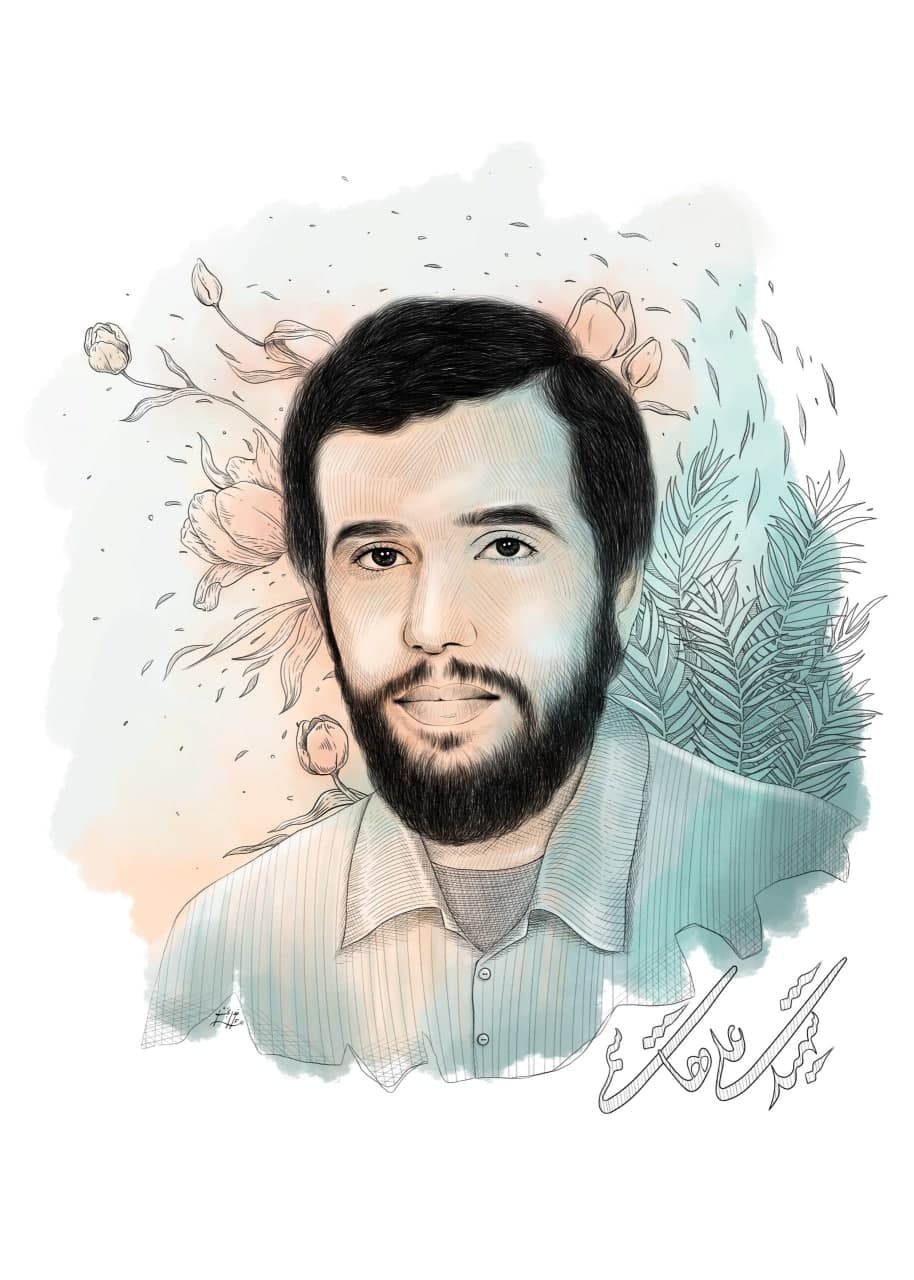 تصویرسازی چهره شهید علی هاشمی