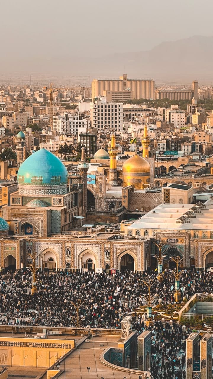 تصویر هوایی از حرم مطهر امام رضا علیه السلام