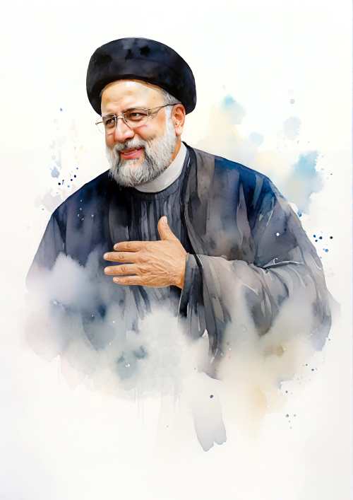 تصویرسازی چهره شهید سید ابراهیم رئیسی