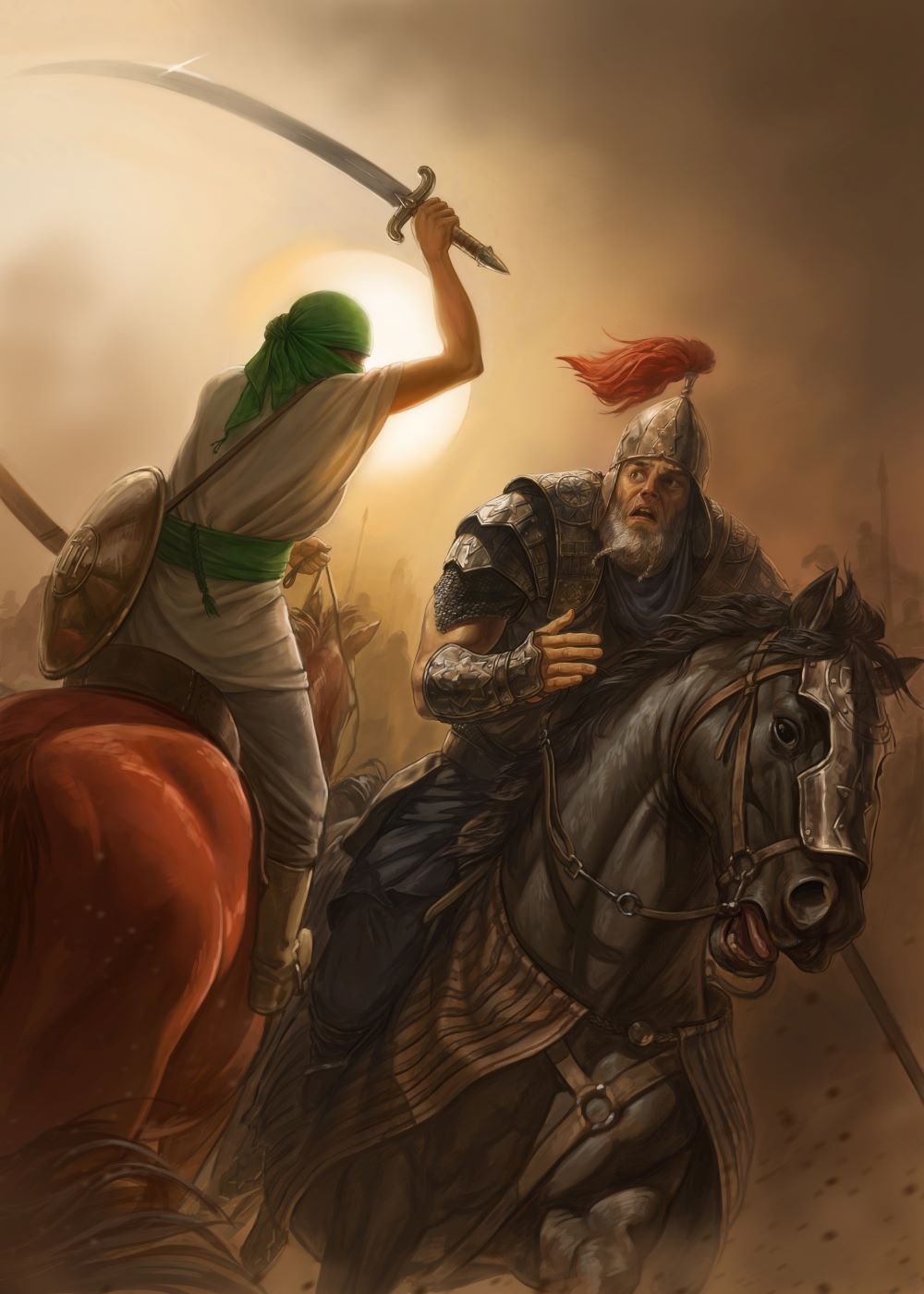 تصویرسازی جنگاوری حضرت قاسم ابن الحسن علیه السلام