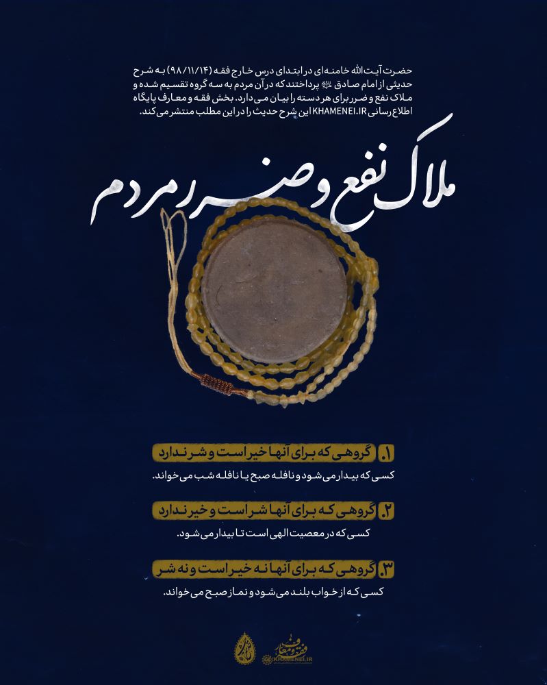 پوستر ملاک نفع و ضرر مردم