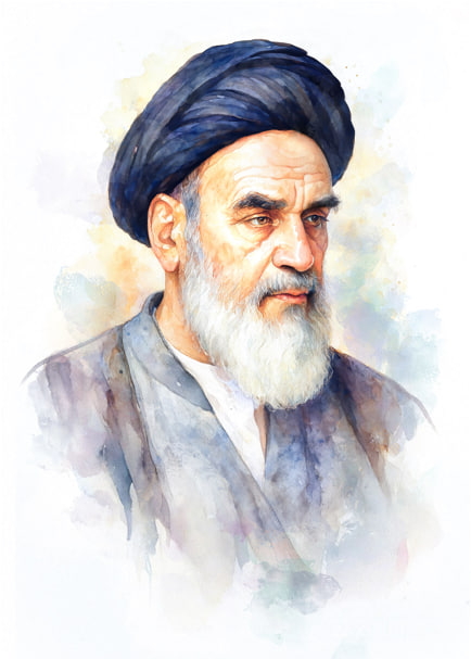تصویرسازی چهره امام خمینی