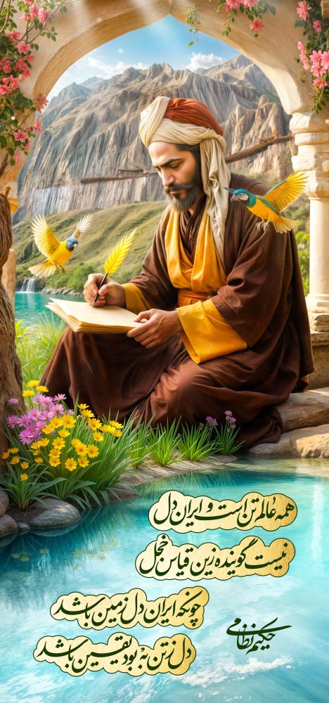 دیوارنگاره حکیم نظامی گنجوی