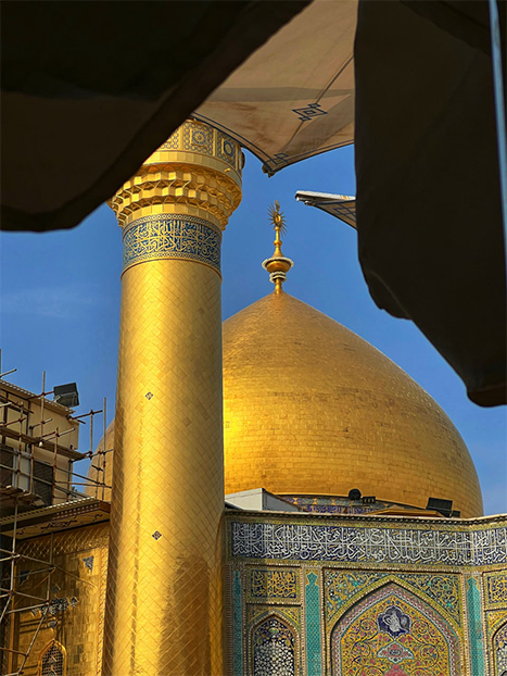تصویر باکیفیت از گنبد امام علی علیه السلام