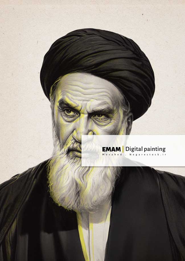 تصویرسازی چهره امام خمینی