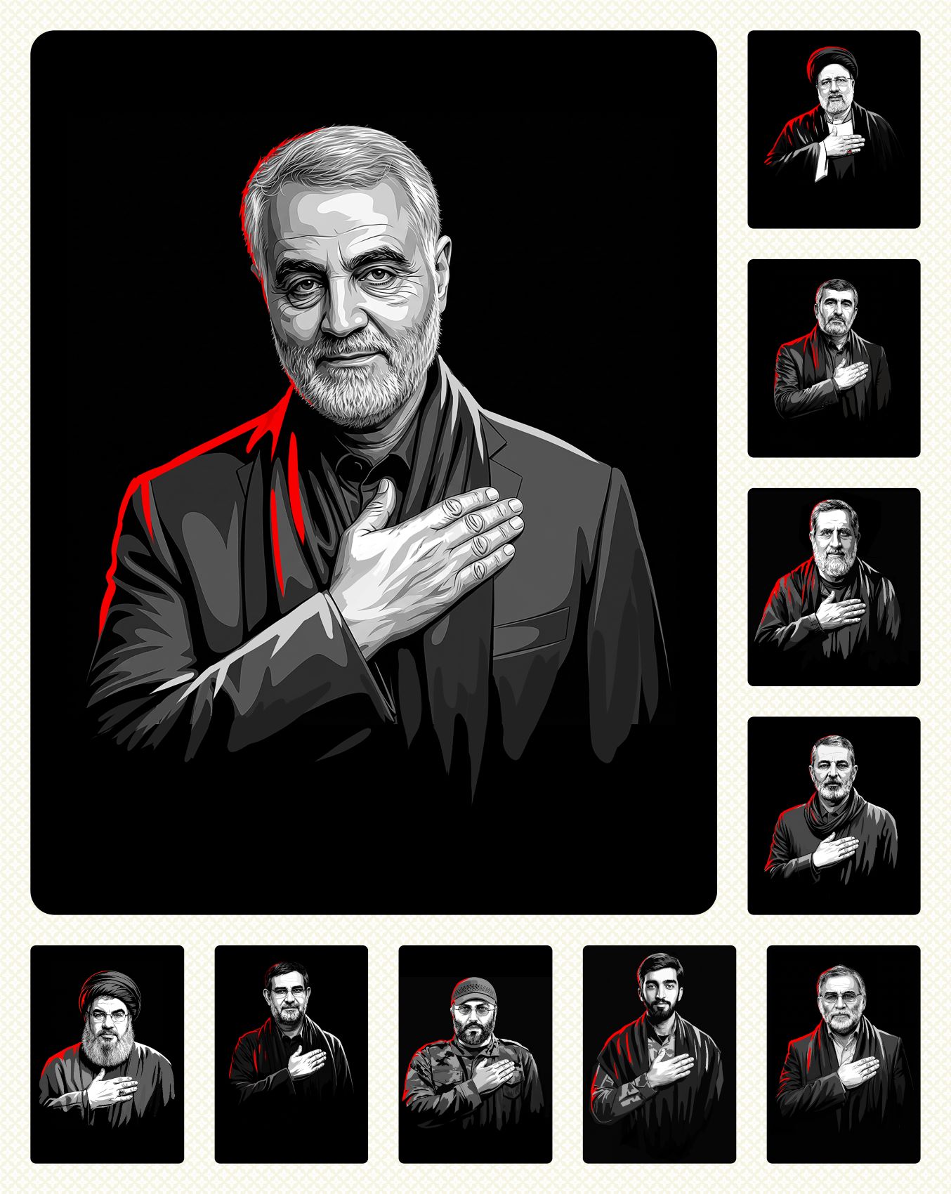 مجموعه پوستر سرداران شهید