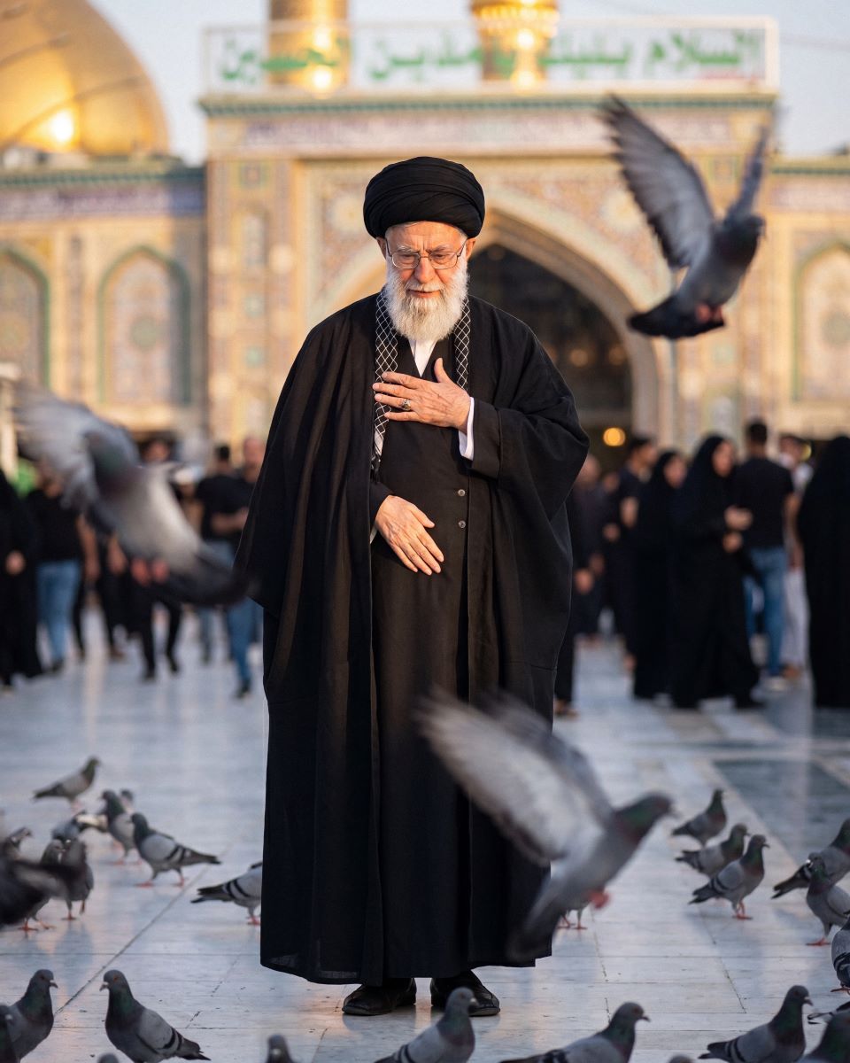 تصویر رهبر شهید در کربلا