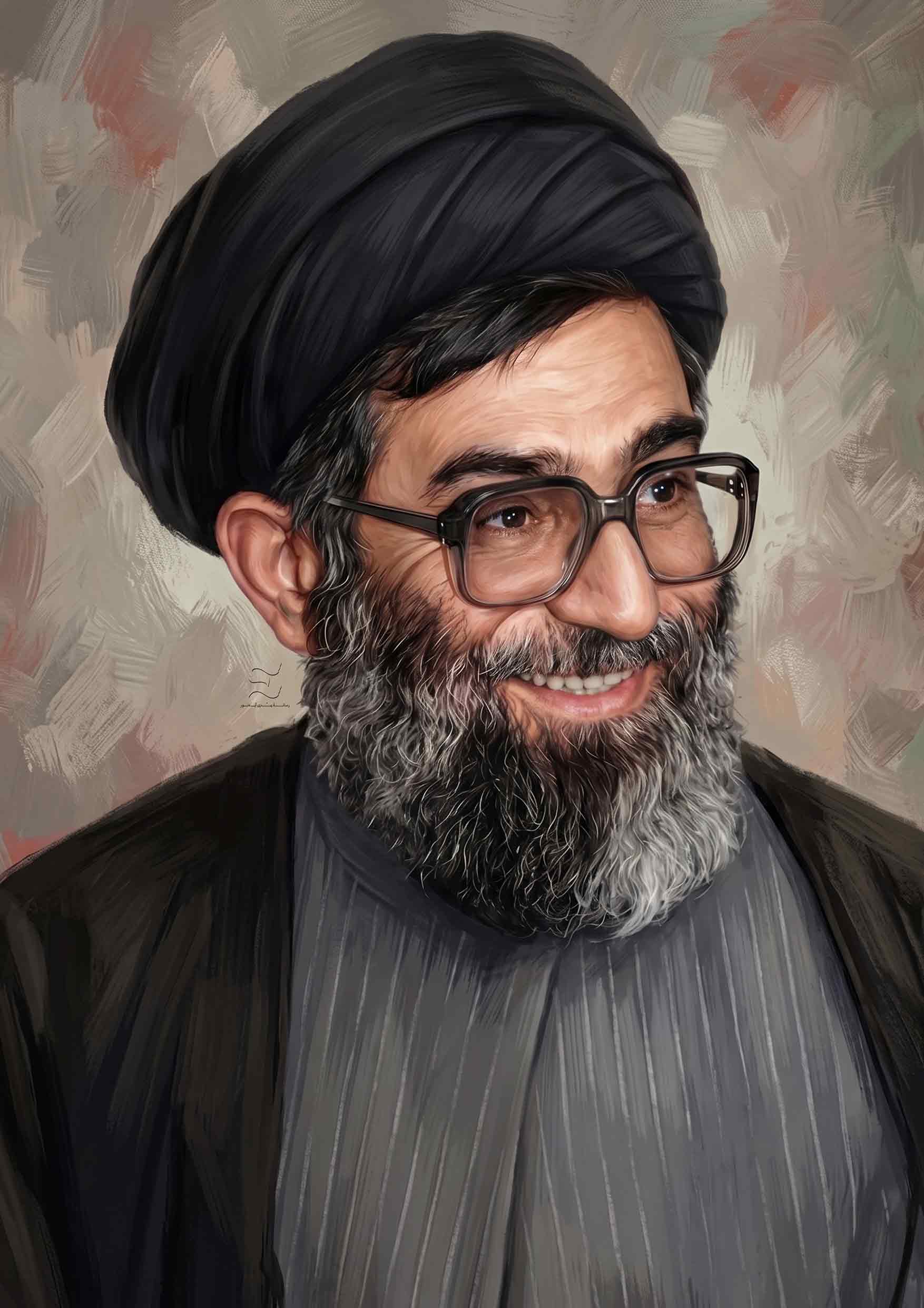 تصویرسازی پرتره رهبر شهید