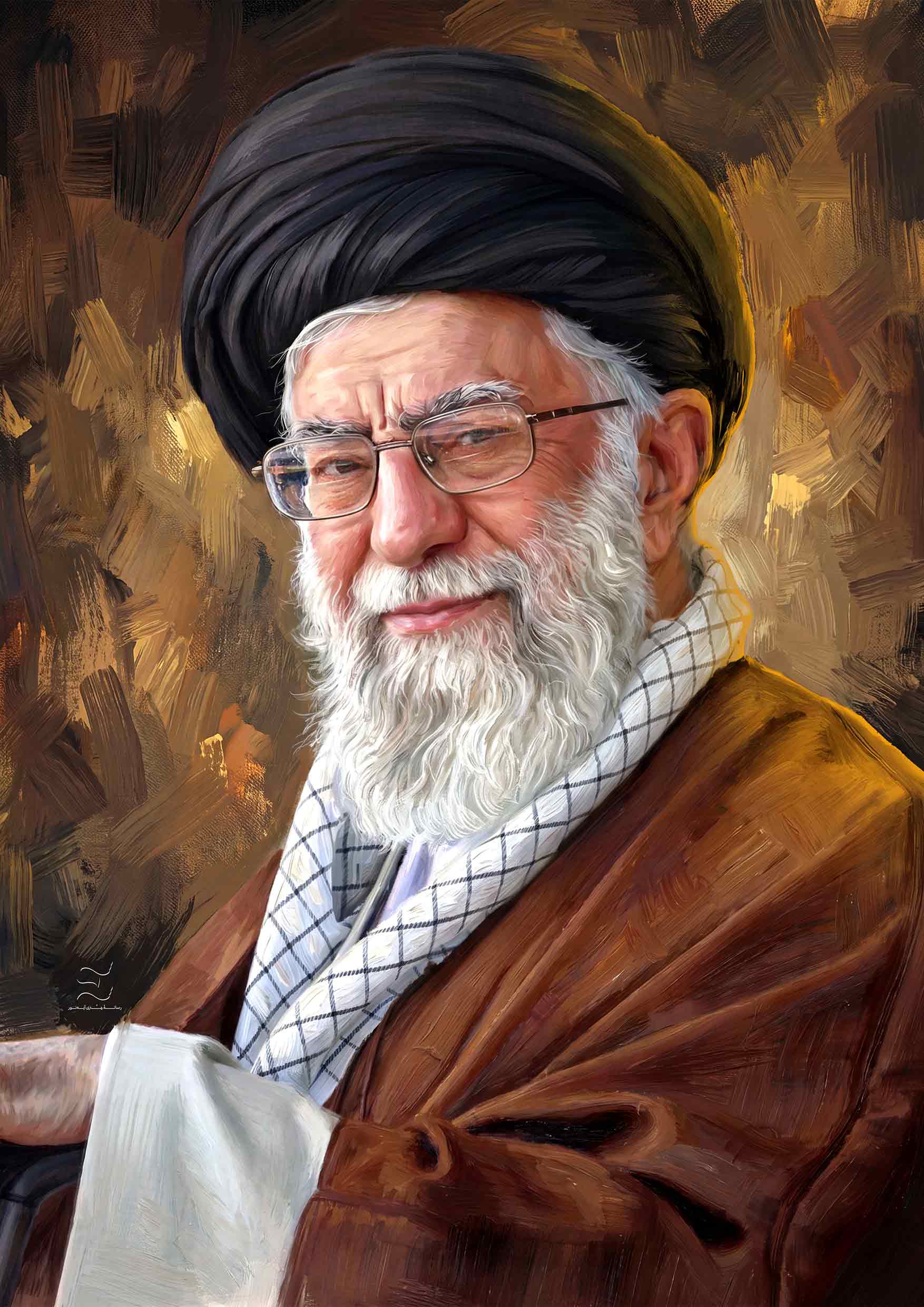 تصویرسازی پرتره رهبر شهید