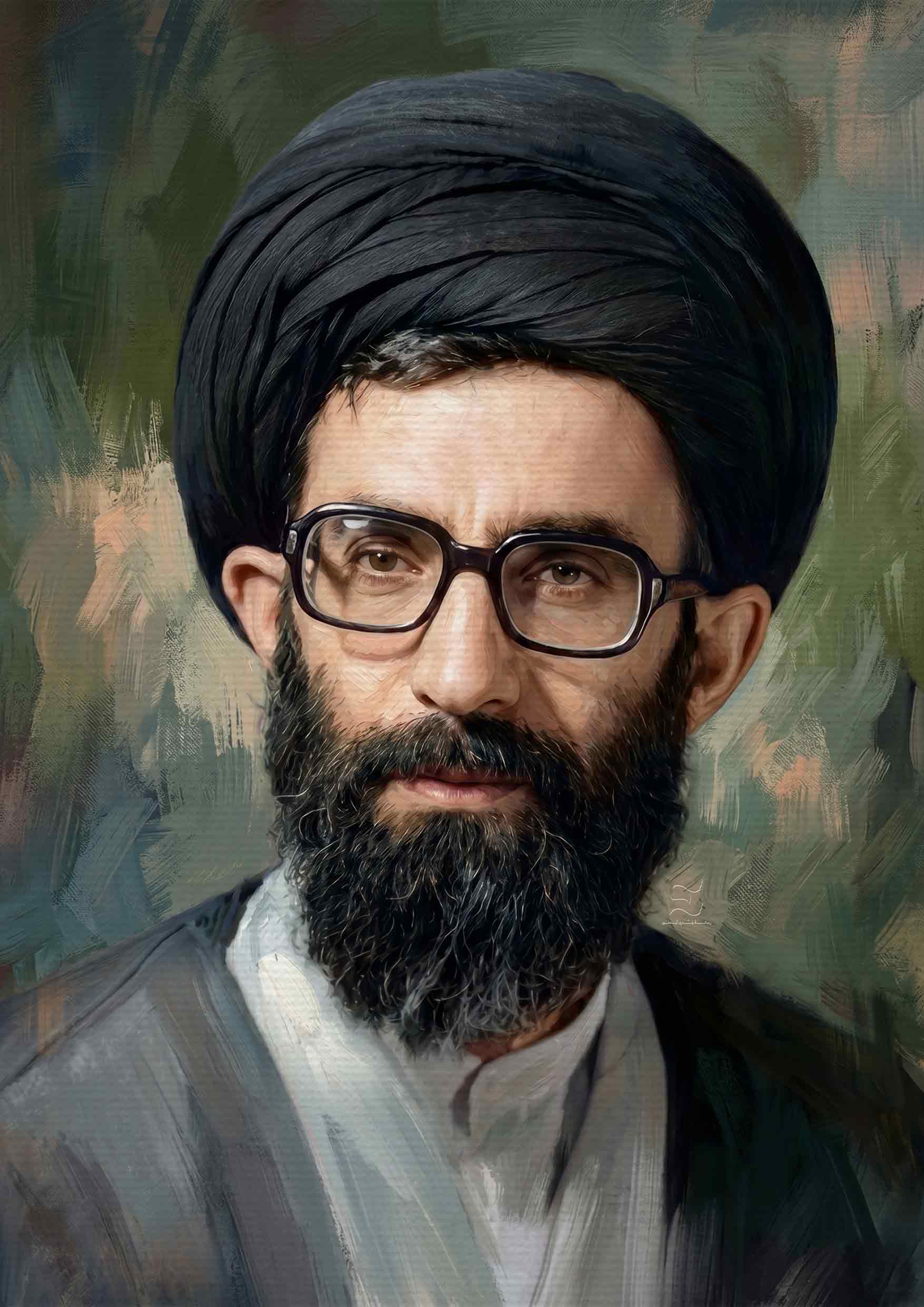 تصویرسازی پرتره رهبر شهید
