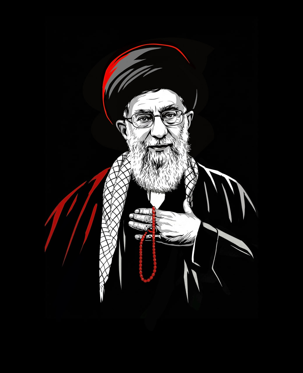 تصویرسازی چهره رهبر شهید انقلاب