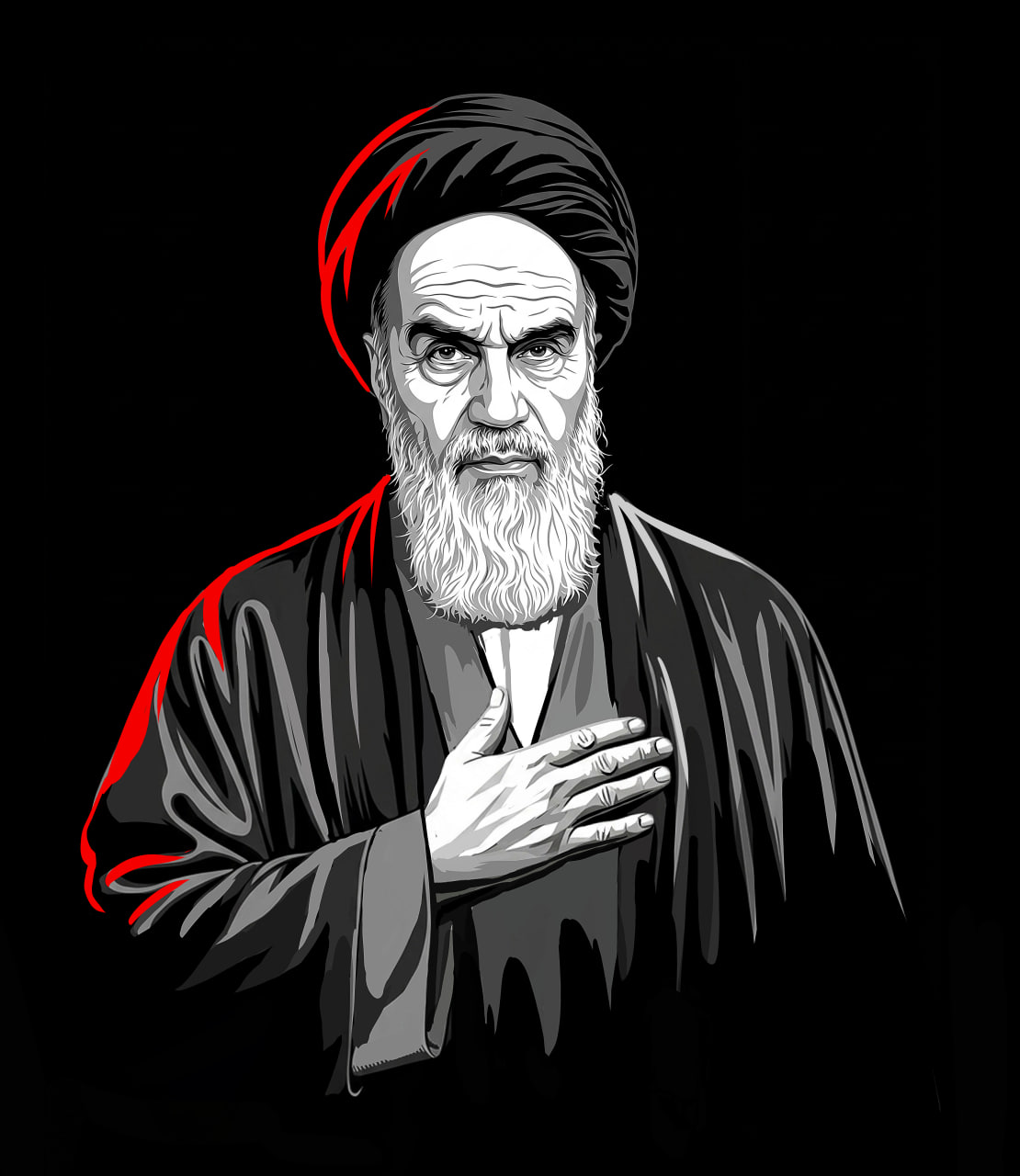 تصویرسازی چهره امام خمینی