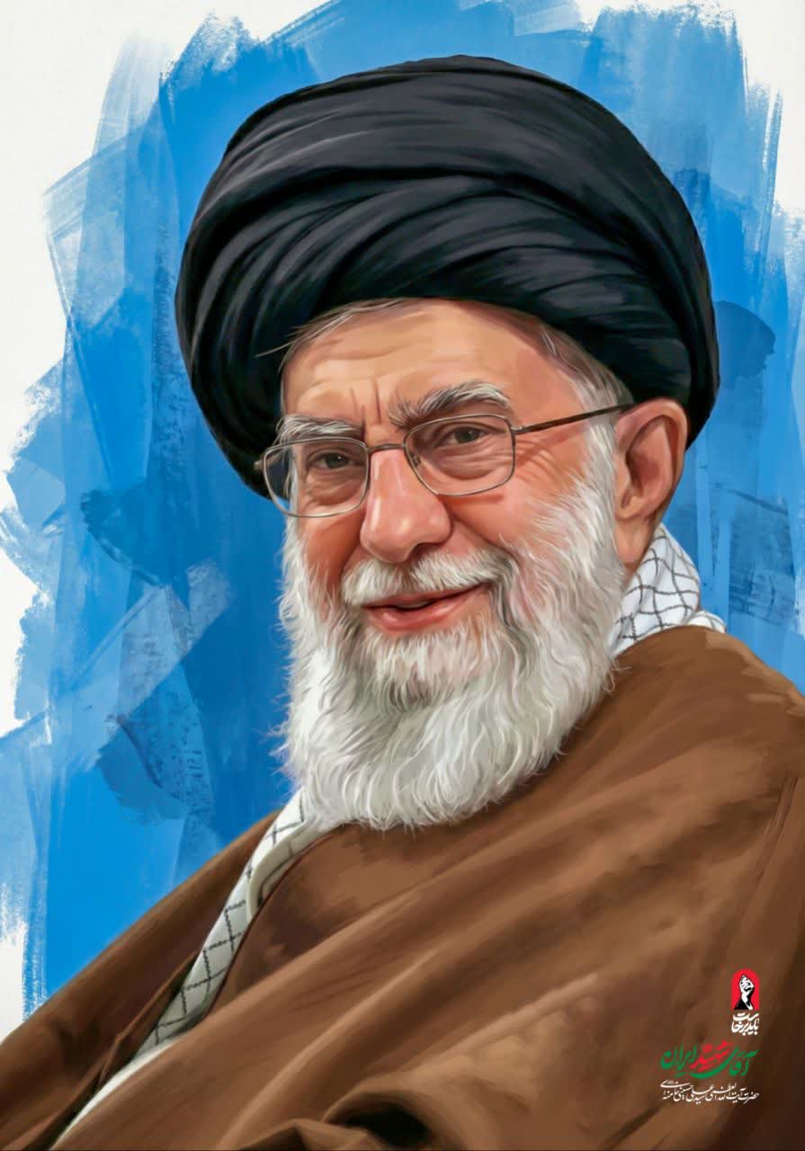 تصویرسازی چهره شهید سید علی خامنه ای