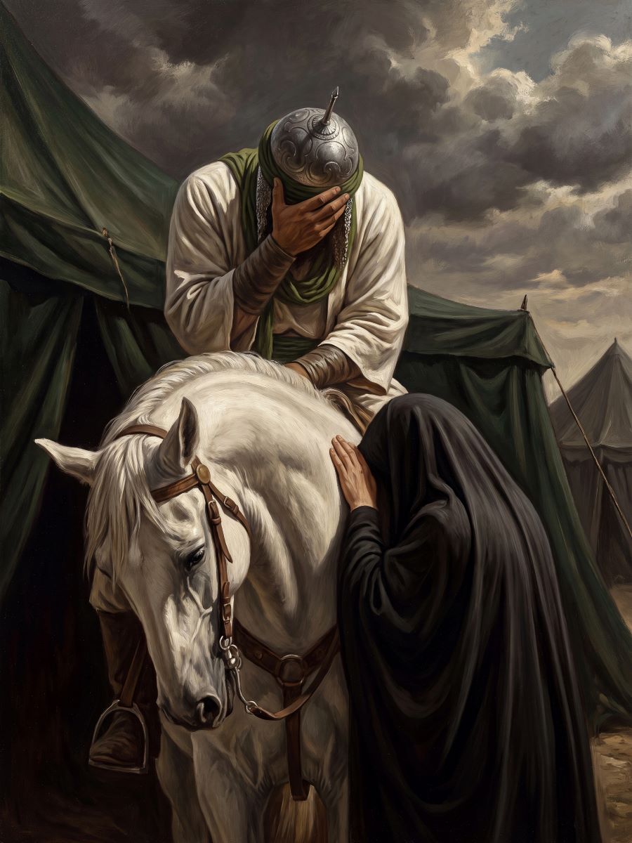 تصویرسازی وداع امام حسین