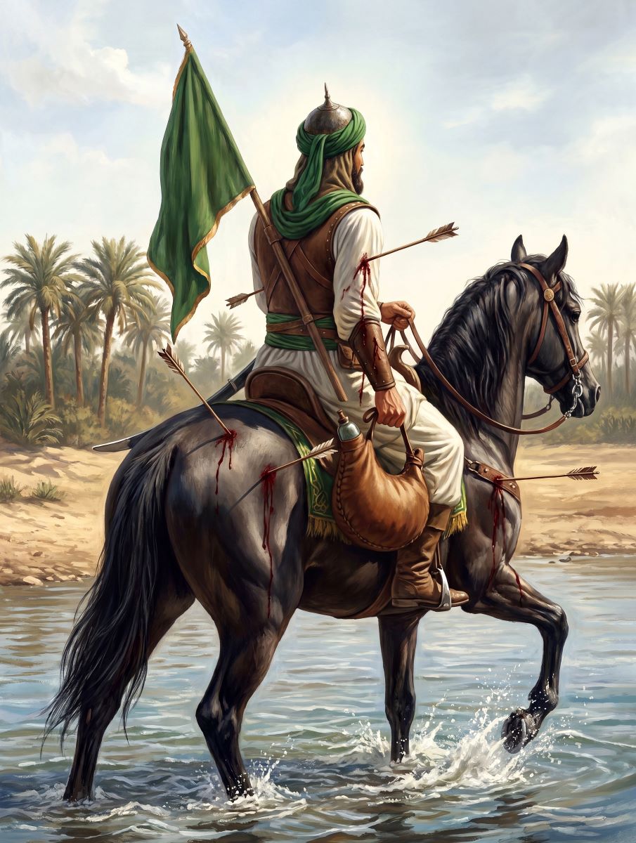 تصویرسازی السلام علیک یا ساقی العطاشا