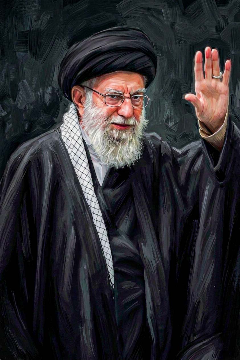 عکسهای آقای خامنه ای رنگ روغن