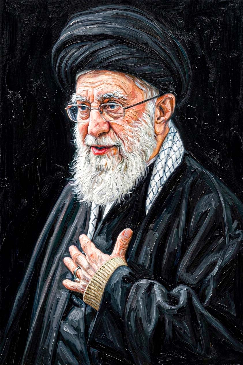 عکسهای آقای خامنه ای رنگ روغن