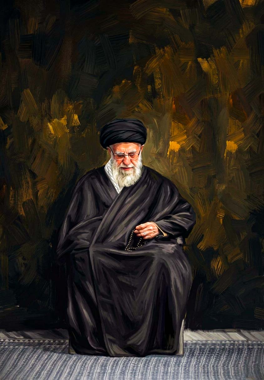 عکسهای آقای خامنه ای رنگ روغن