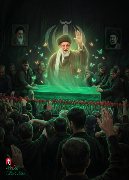 تصویر سازی آخرین دیدار ... شهید آیت الله سید علی خامنه ای