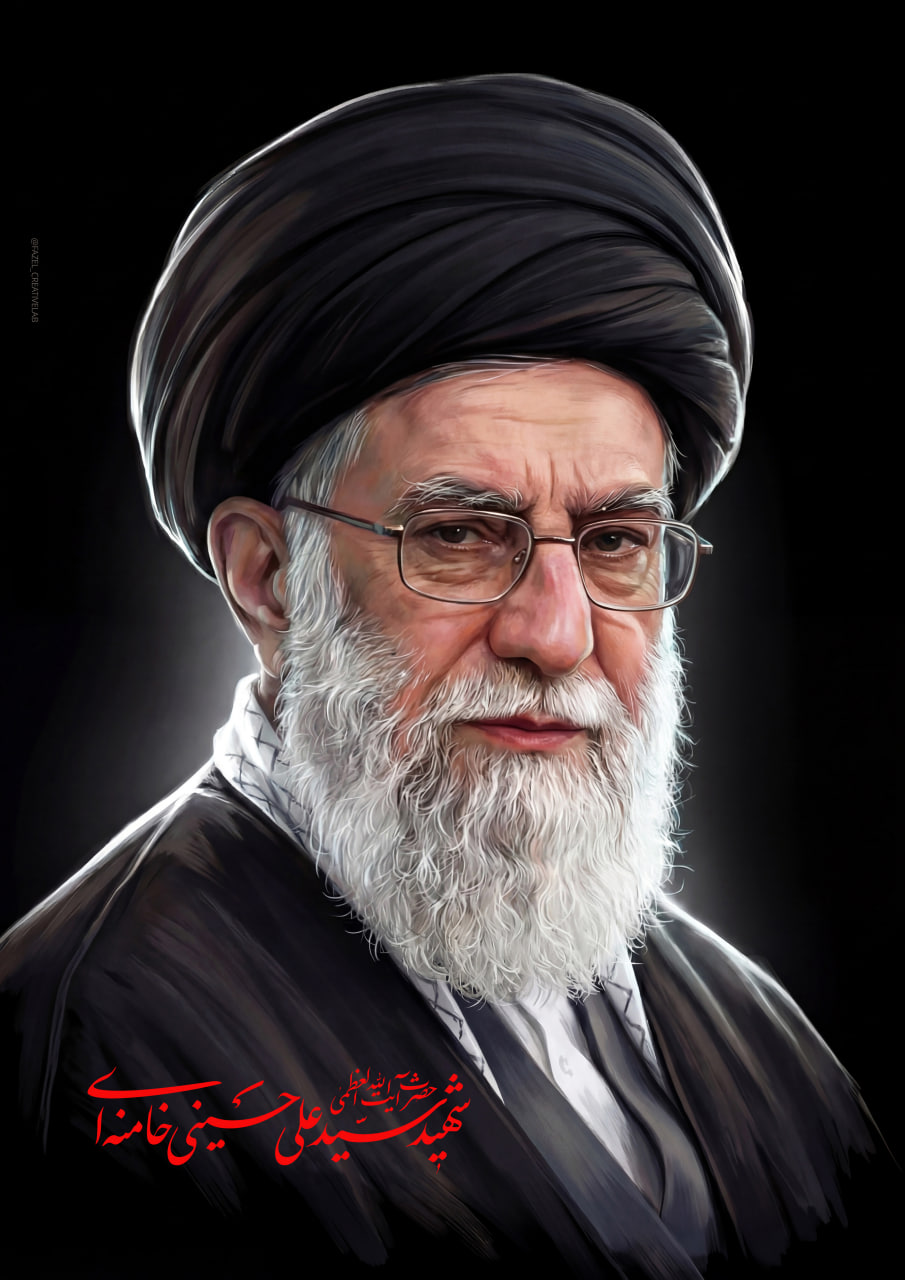 تصویرسازی پرتره امام شهید آیت الله سید علی حسینی خامنه ای