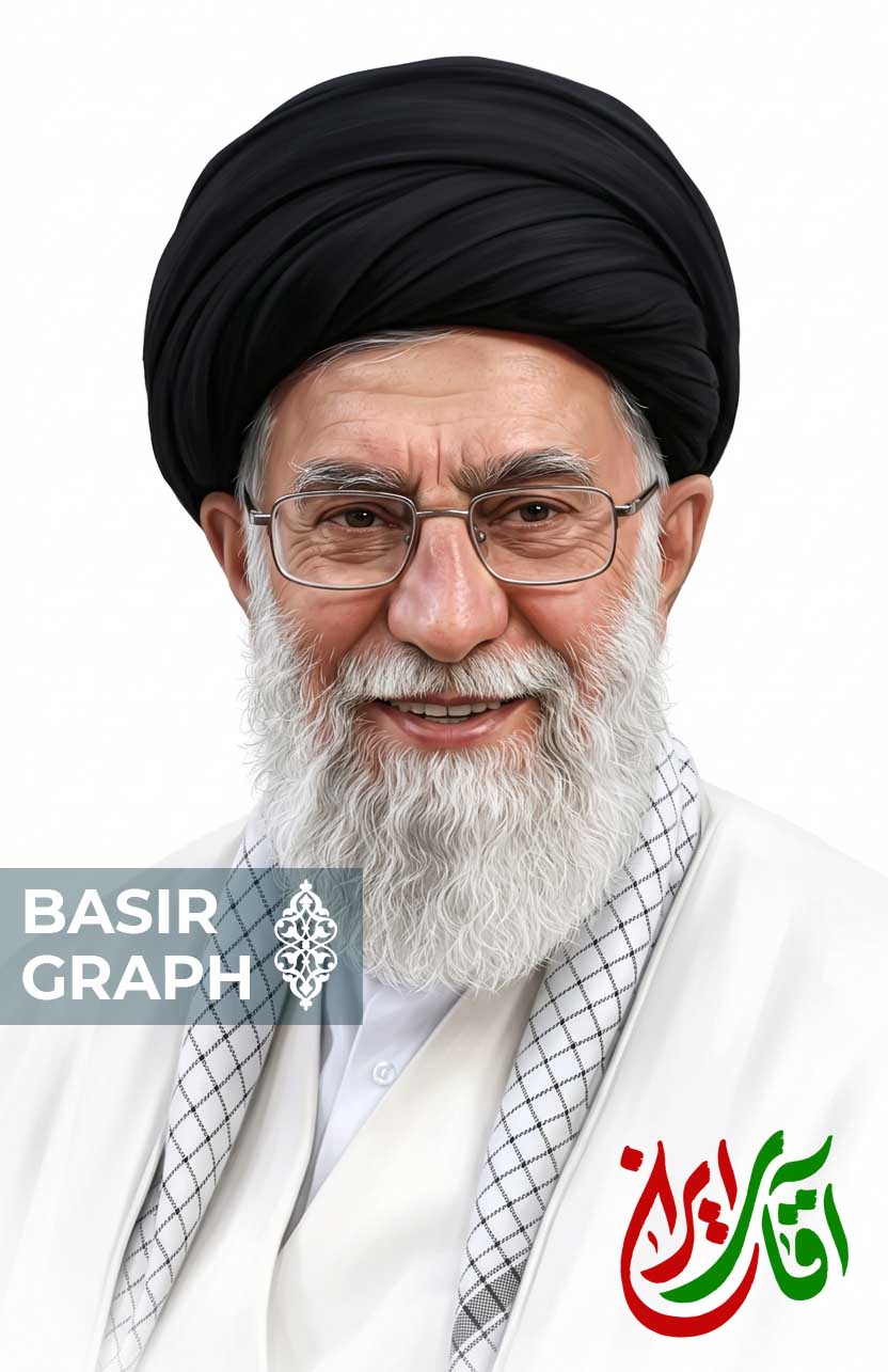تصویرسازی پرتره امام شهید آیت الله سیدعلی خامنه ای