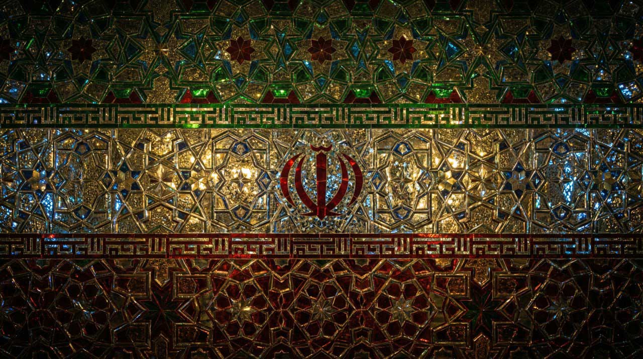 تصویر سازی | آینه کاری پرچم ایران