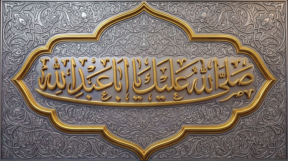 کتیبه صلی الله علیک یا ابا عبدالله | حسینیه امام خمینی