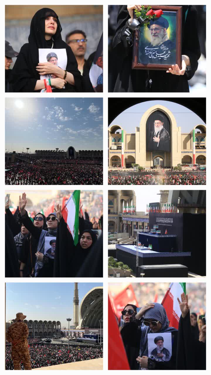 تصاویری از وداع با رهبر شهید انقلاب در مصلی تهران