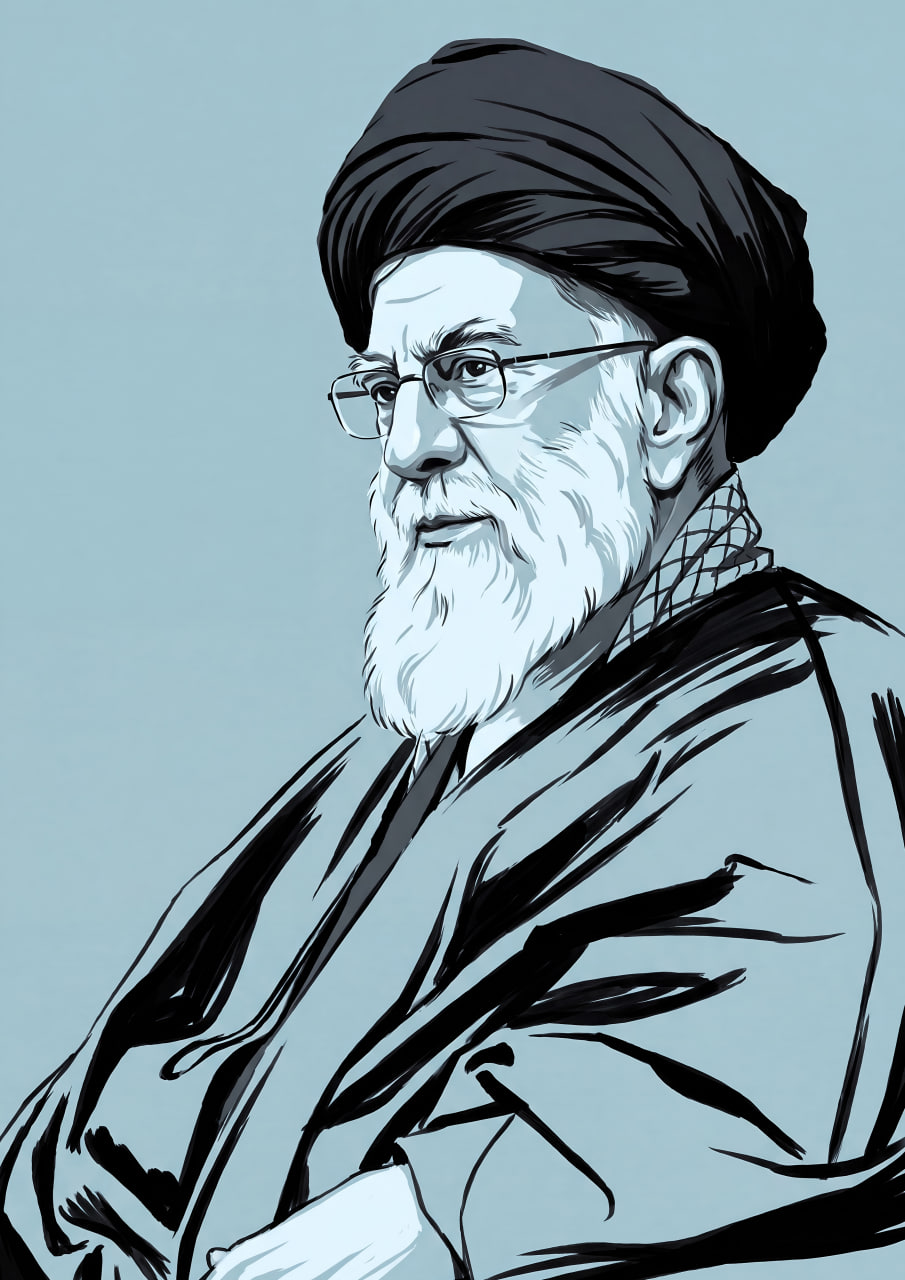 تصویرسازی چهرۀ رهبر شهید حضرت سید علی حسینی خامنه ای