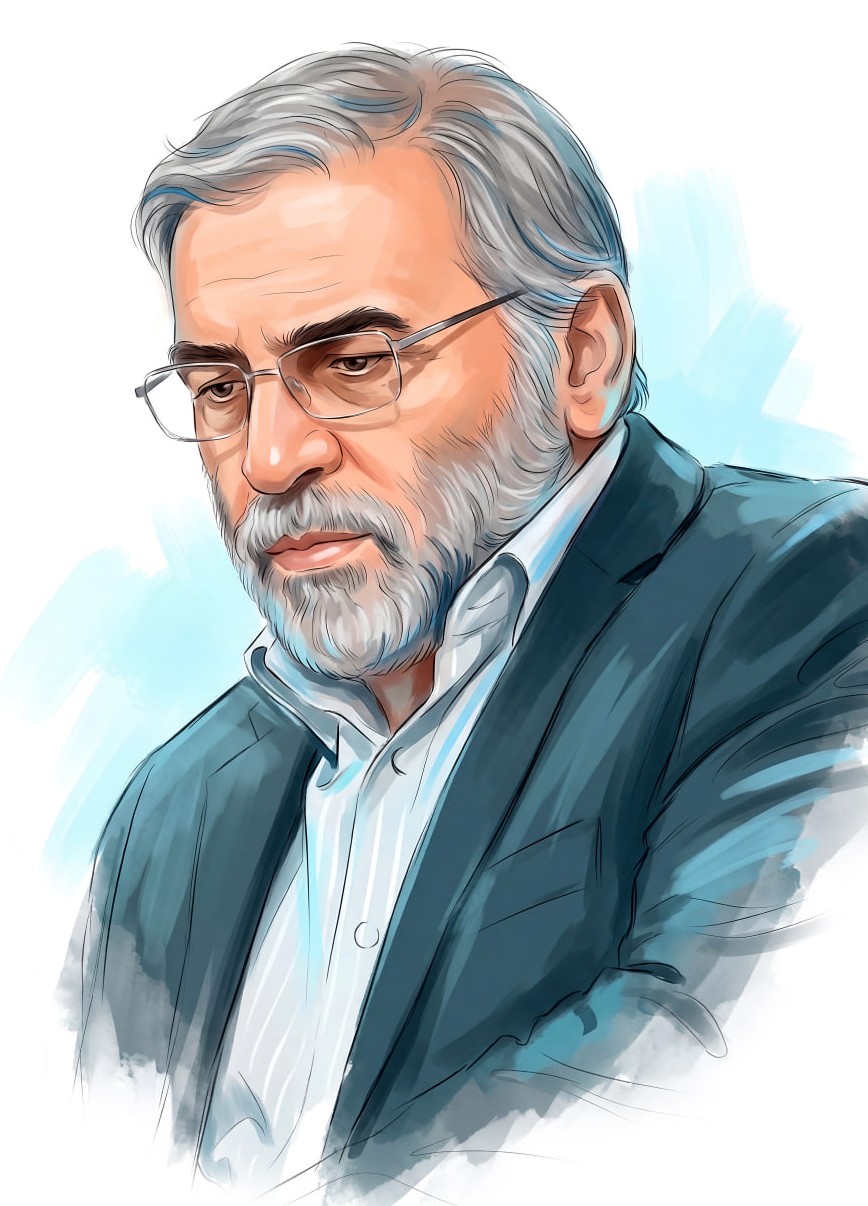 تصویرسازی چهره شهید محسن فخری زاده