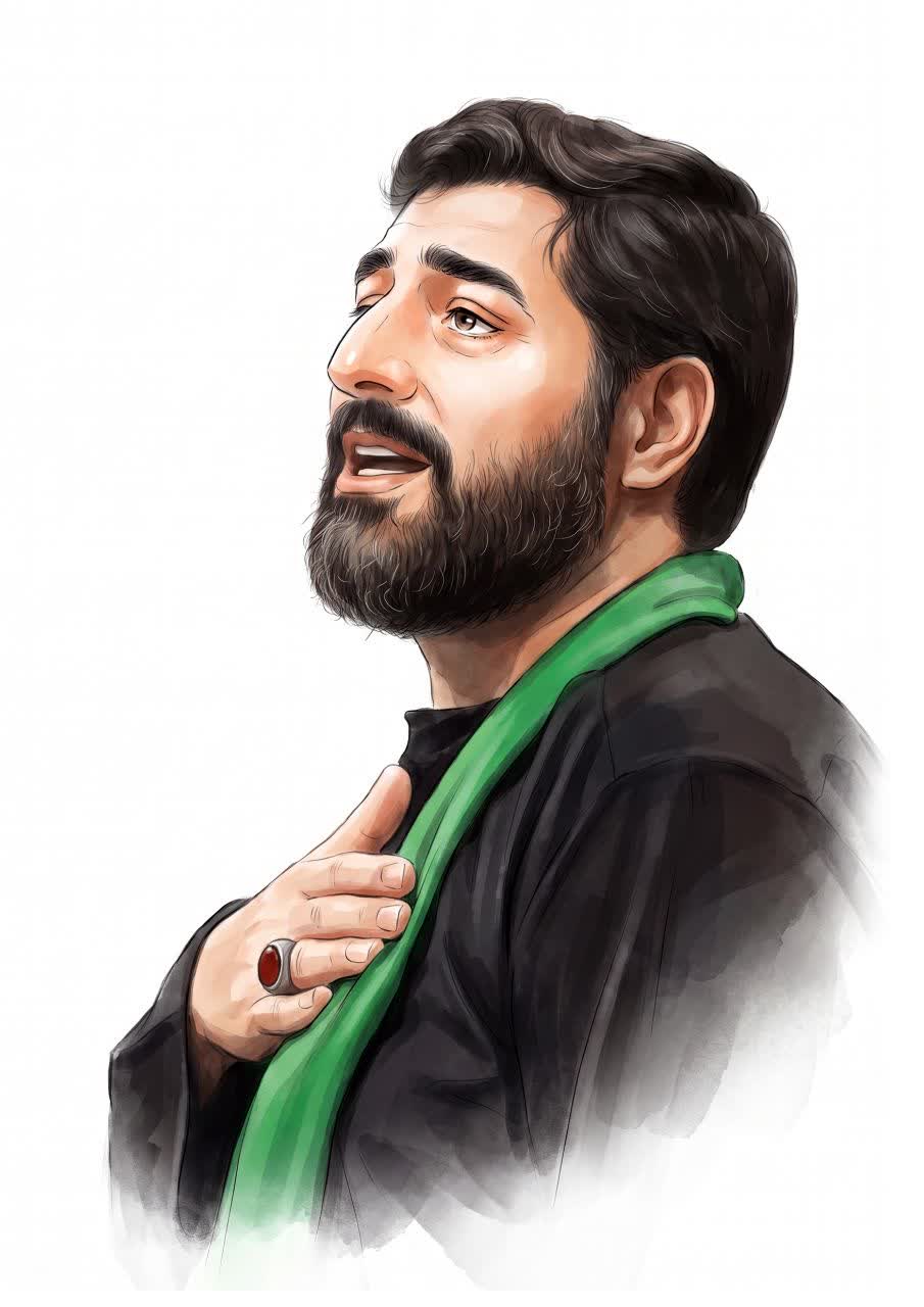 تصویرسازی چهره سید مجید بنی فاطمه