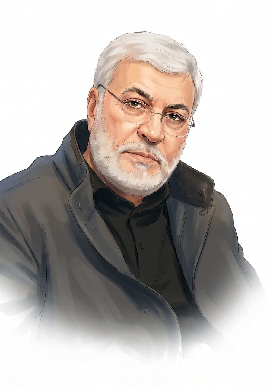 تصویرسازی چهره شهید ابومهدی المهندس