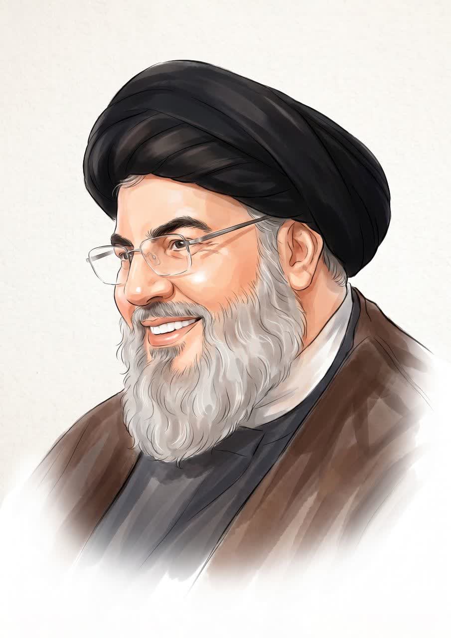 تصویرسازی چهره شهید سید حسن نصرالله