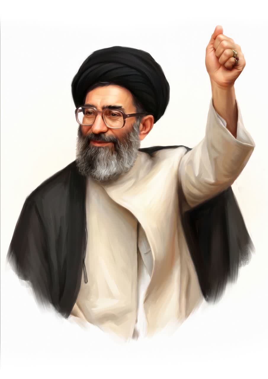 تصویرسازی چهره رهبر شهید انقلاب