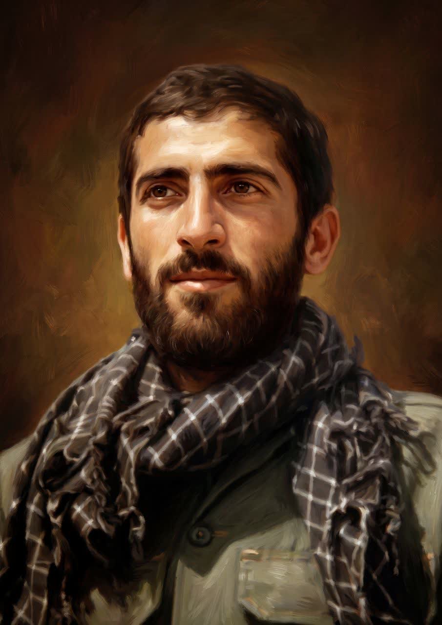 تصویرسازی چهره شهید حمید باکری