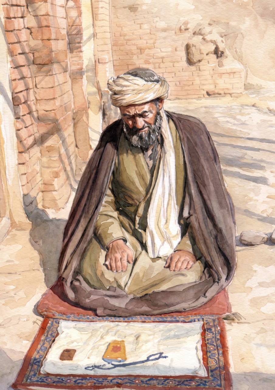 تصویرسازی چهره حضرت آیت الله حاج شیخ محمدجواد انصاری همدانی